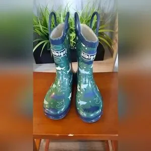 hibigo Shoes Hibigo Childrens Natural Rubber Rain Boots With